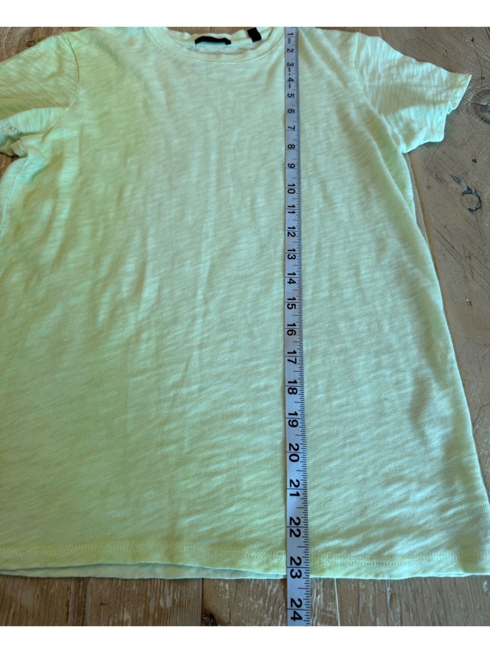 ATM Anthony Thomas Melillo Women's Short Sleeve Crewneck Ombré Tee Light Lime XS - Picture 8 of 10